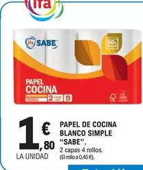 Sabe - Papel De Cocina Blanco Simple