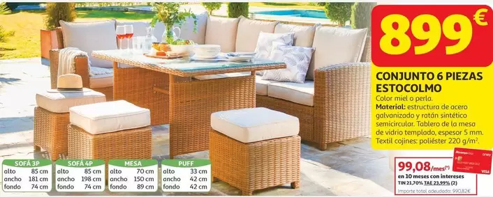 alcampo - Conjunto 6 Piezas Estocolmo