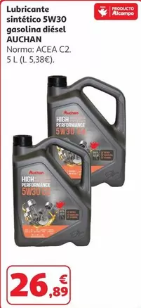 Auchan - Lubricante Sintetico 5W30 Gasolina Diésel