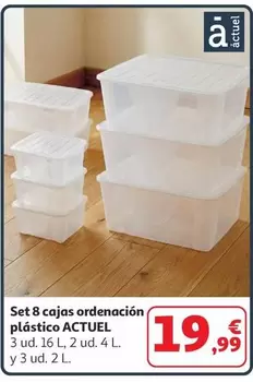 actuel - Set 8 Cajas Ordenacion Plástico