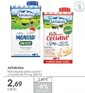 La Asturiana - Nata Liquida Para Cocinar O Montar