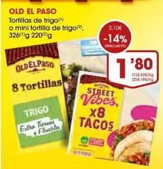 Old El Paso - Tortillas De Trigo O Mini Tortilla De Trigo