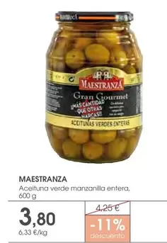 Maestranza - Aceituna Verde Manzanilla Entera