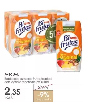 Pascual - Bebida De Zumo De Frutas Tropical Con Leche Desnatada