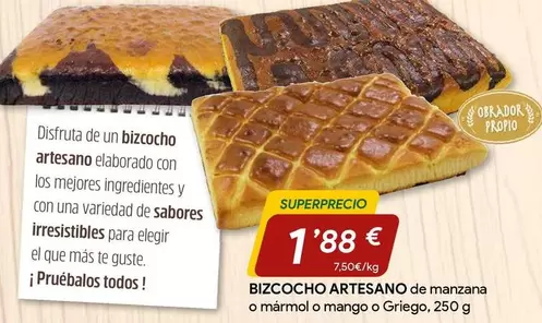 Obrador - Bizcocho Artesano De Manzana