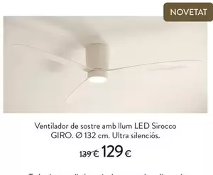 Giro - Ventilador De Sostre Amb Llum LED Sirocco