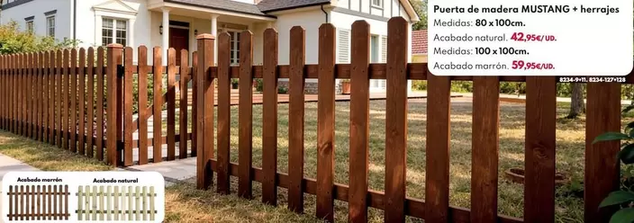 Puerto De Madera Mustang + Herrajes 