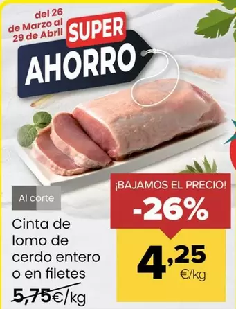 Cinta De Lomo De Cerdo Entero O En Filetes