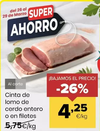 Cinta De Lomo De Cerdo Entero O En Filetes