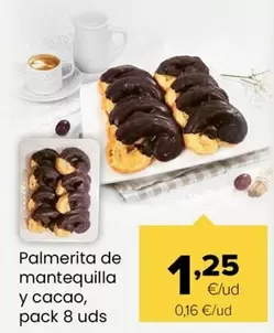 Palmerita de mantequilla y cacao