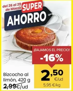 Bizcocho Al Limón