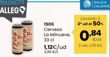 1906 - Cerveza La Milnueve