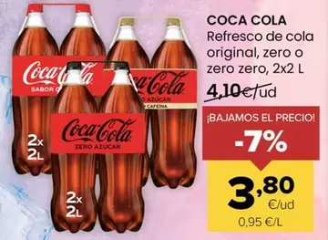 Coca-Cola - Refresco De Cola Original, Zero O Zero Zero