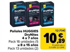 Huggies - Pañales DryNites 4 A 7 Anos U 8 A 15 Anos