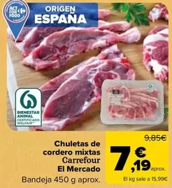 Carrefour El Mercado - Chuletas De Cordero Mixtas