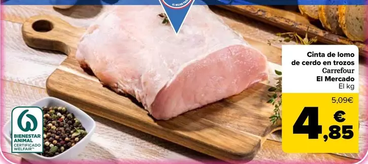 carrefour - Cinta De Lomo De Cerdo En Trozos