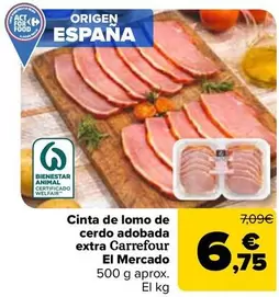 Carrefour El Mercado - Cinta De Lomo De Cerdo Adobada Extra 