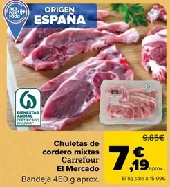 Carrefour - Chuletas De Cordero Mixtas