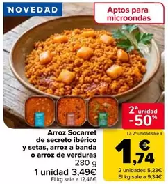 Arroz Socarret De Secreto Ibérico Y Setas, Arroz A Banda O Arroz De Verduras