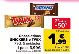 Snickers/Twix - Chocolatinas