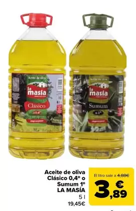 La Masía - Aceite De Oliva Clásico 0.4 O Sumum
