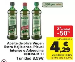 Coosur - Aceite De Oliva Virgen Extra Hojiblanca, Picual Intenso O Arbequina