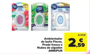 Ambi Pur - Ambientador De Baño Flores, Prado Fresco O Nubes De Algodón