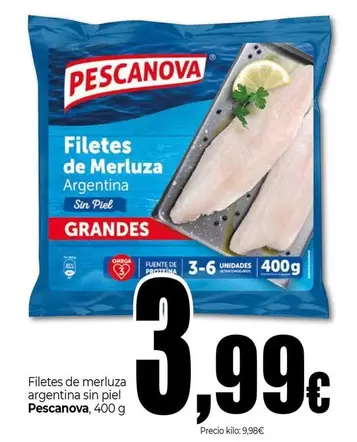 Pescanova - Filetes De Merluza Argentina Sin Piel
