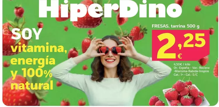 Hiperdino - Fresas, Tarrina
