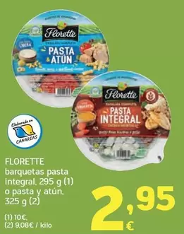Florette - Barquetas Pasta Integral
