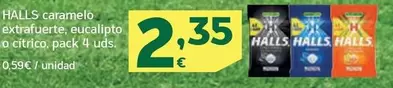 Halls - Caramelo Extrafuerte, Extrafuerte, Eucalipto O Citrico