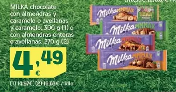 Milka - Chocolate Con Almendras Y Caramelo O Avellanas Y Caramelo O Con Almendras Enteras O Avellanas