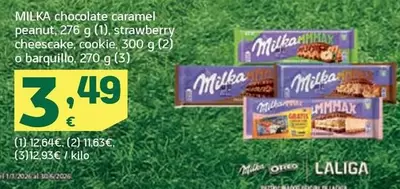 Milka - Chocolate Caramel Peanut, Strawberry Cheescake, Cookie O Barquillo