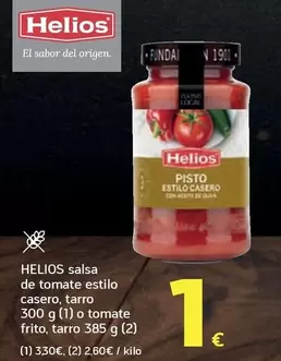 Helios - Salsa De Tomate Estilo Casero, Tarro O Tomate Frito