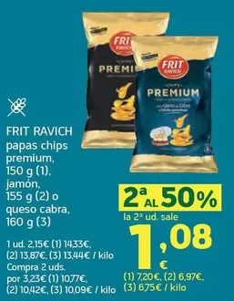 Frit Ravich - Papas Chips Premium, Jamon O Queso Cabra