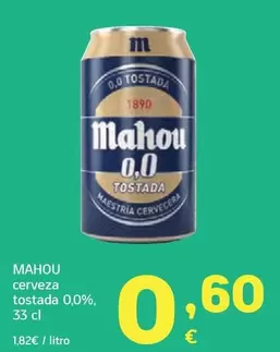 Mahou - Cerveza Tostada 0,0%