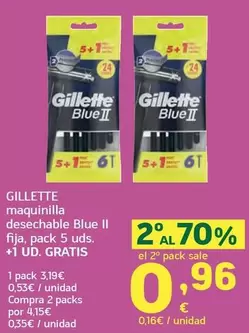 Gillette - Maquinilla Desechable Blue II Fija