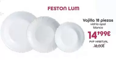 Feston Lum - Vajilla 18 Piezas
