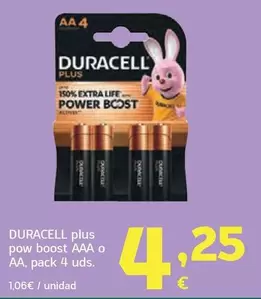 Duracell - Plus Pow Boost AAA O AA