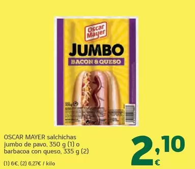 Oscar Mayer - Salchichas Jumbo De Pavo