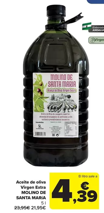 Molino Santa Maria - Aceite De Oliva Virgen Extra