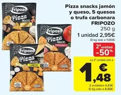 Fripozo - Pizza Snacks Jamon Y Queso, 5 Quesos O Trufa Carbonara