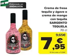 Sargento Tequela - Crema De Fresa Tequila Y Agave O Crema De Mango Con Tequila
