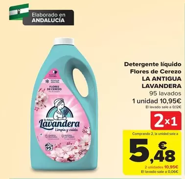 La Antigua Lavandera - Detergente Líquido Flores De Cerezo