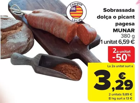 Munar - Sobrassada Dolca O Picant Pagesa