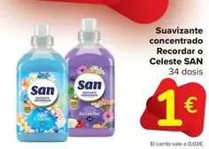San - Suavizante Concentrado Recordar O Celeste