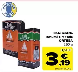 Ortega - Cafe Molido Natural O Mezcla