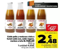 El Paeller - Caldo Pollo Y Verduras A Lena O Fumet Caldo Ave