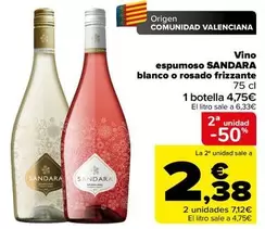 Sandara - Vino Espumoso Blanco O Rosado Frizzante