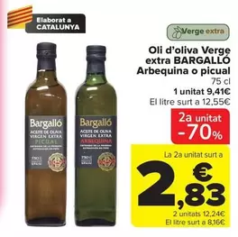 Bargallo - Oli D'Oliva Verge Extra Arbequina O Picual